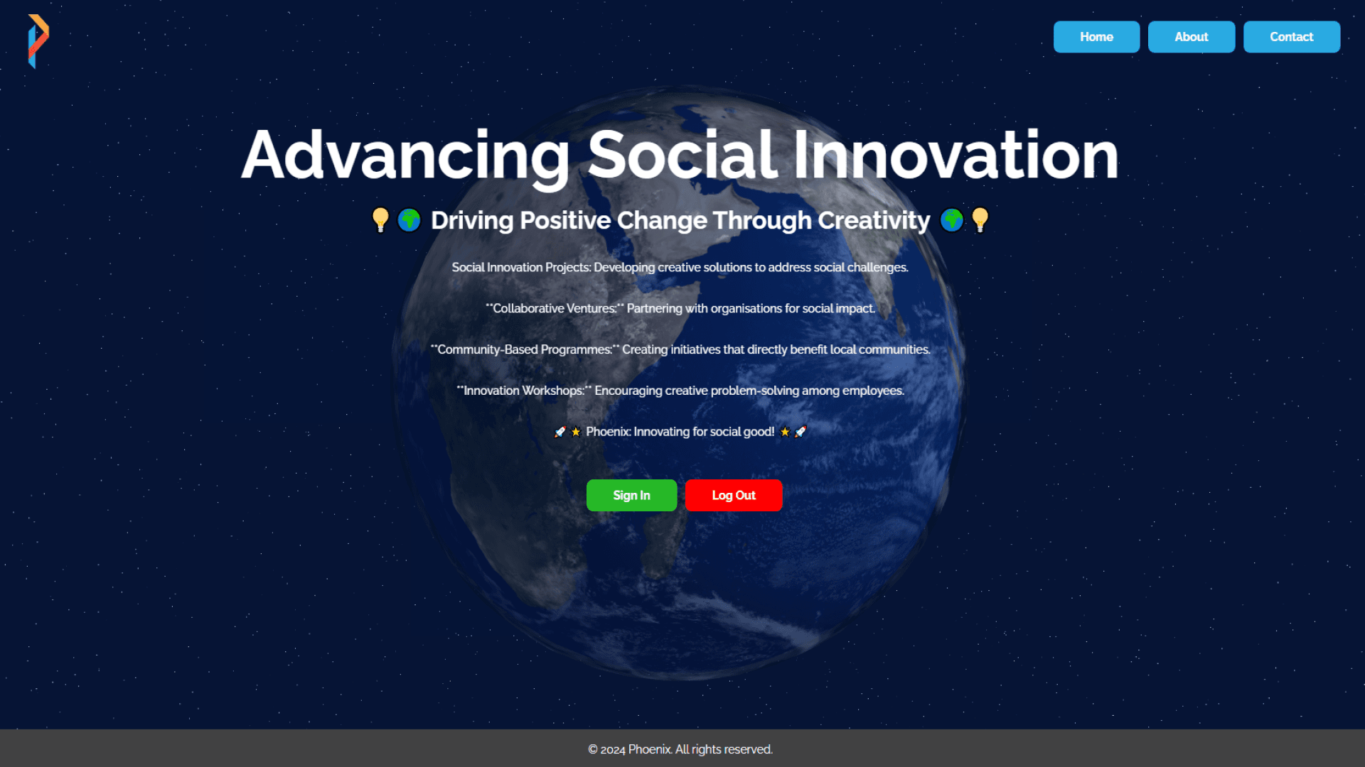 Phoenix Industry Project Landing Page - Skills City Boot Camp